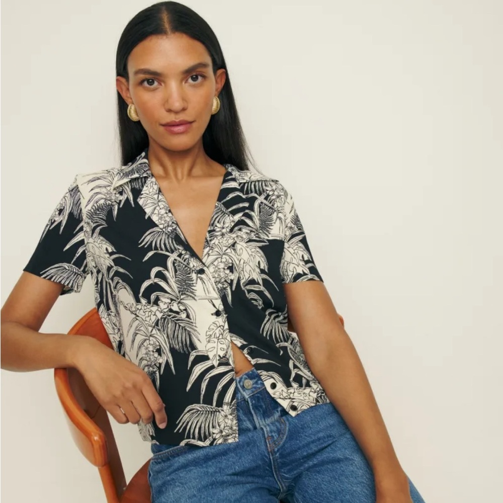 Reformation tropical goth button down, XL, VGUC